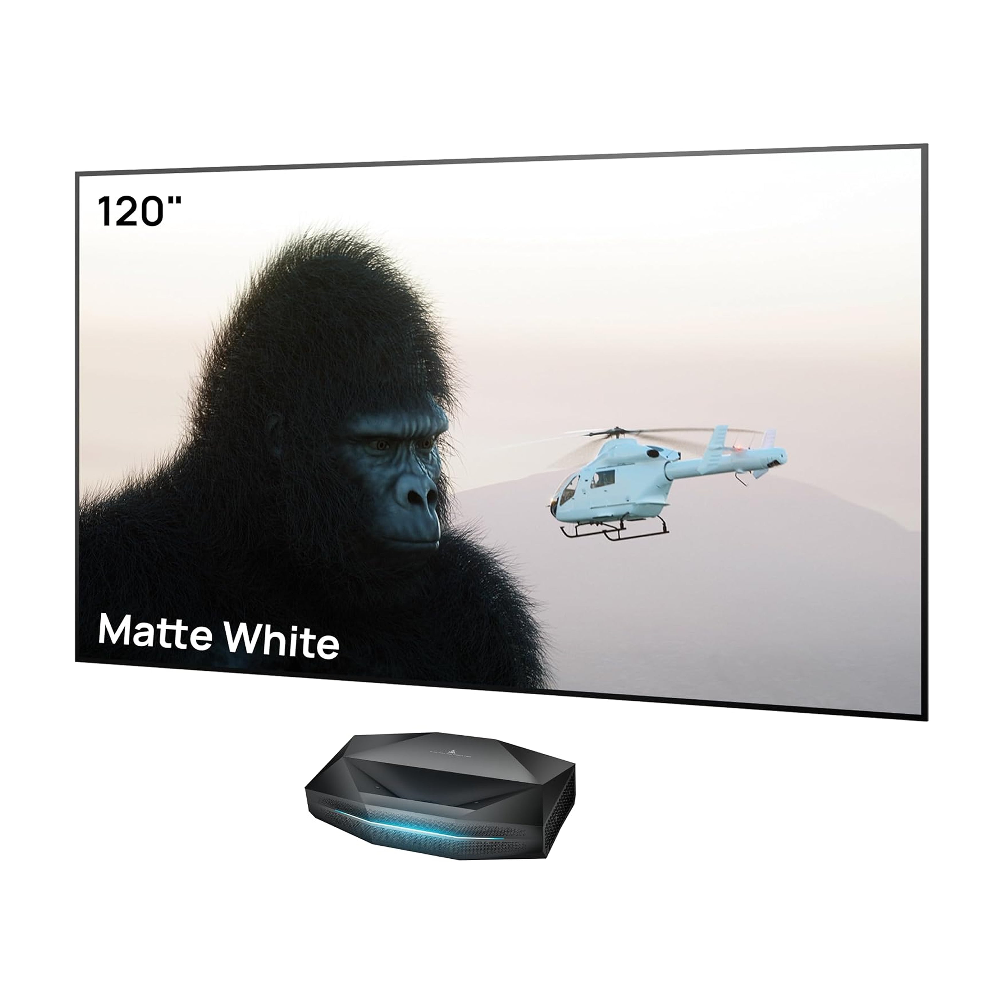 Aetherion Pro RGB Laser UST Projector+100'' -150'' Matte White Screen