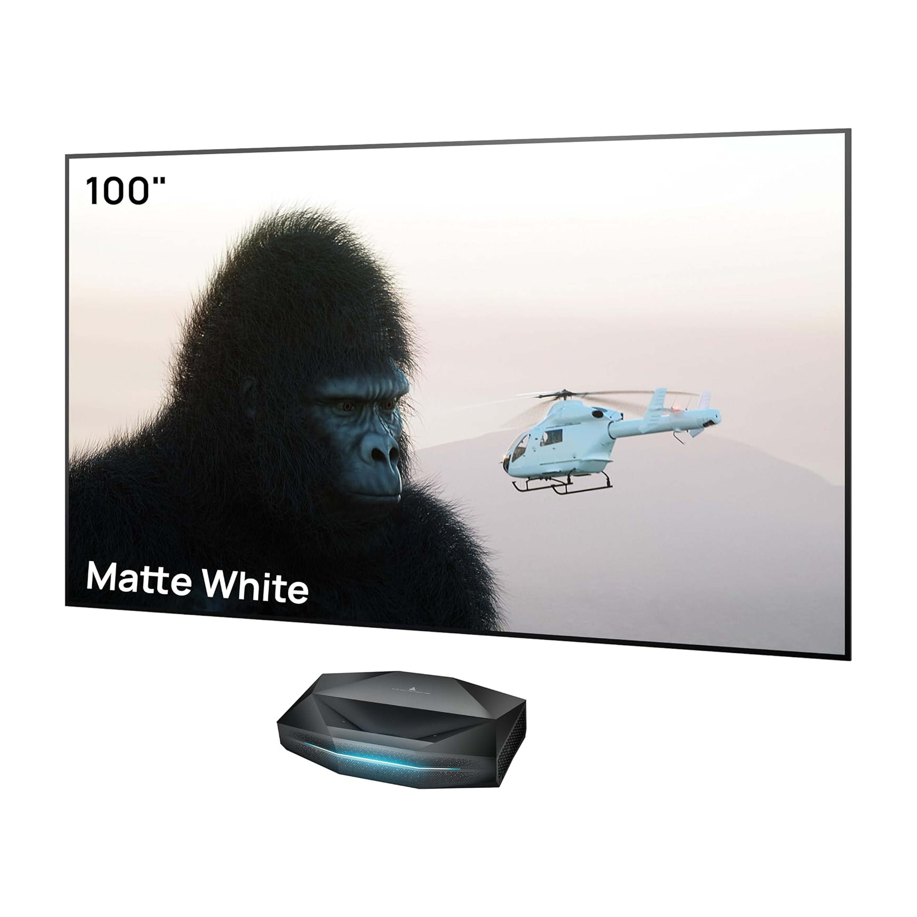 Aetherion Pro RGB Laser UST Projector+100'' -150'' Matte White Screen