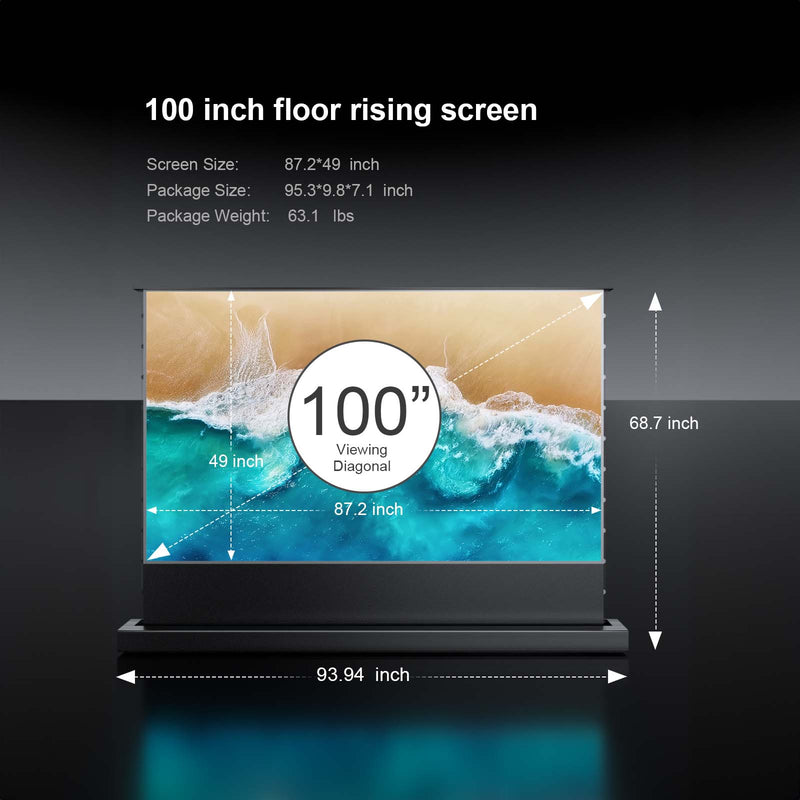 100''-120'' Cinematic+ ALR Motorized Floor Rising Acoustic Screen