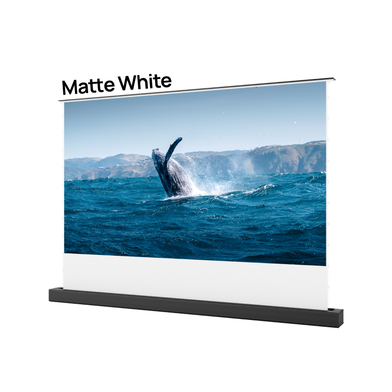 100''-120'' Matte White Motorized Floor Rising Screen
