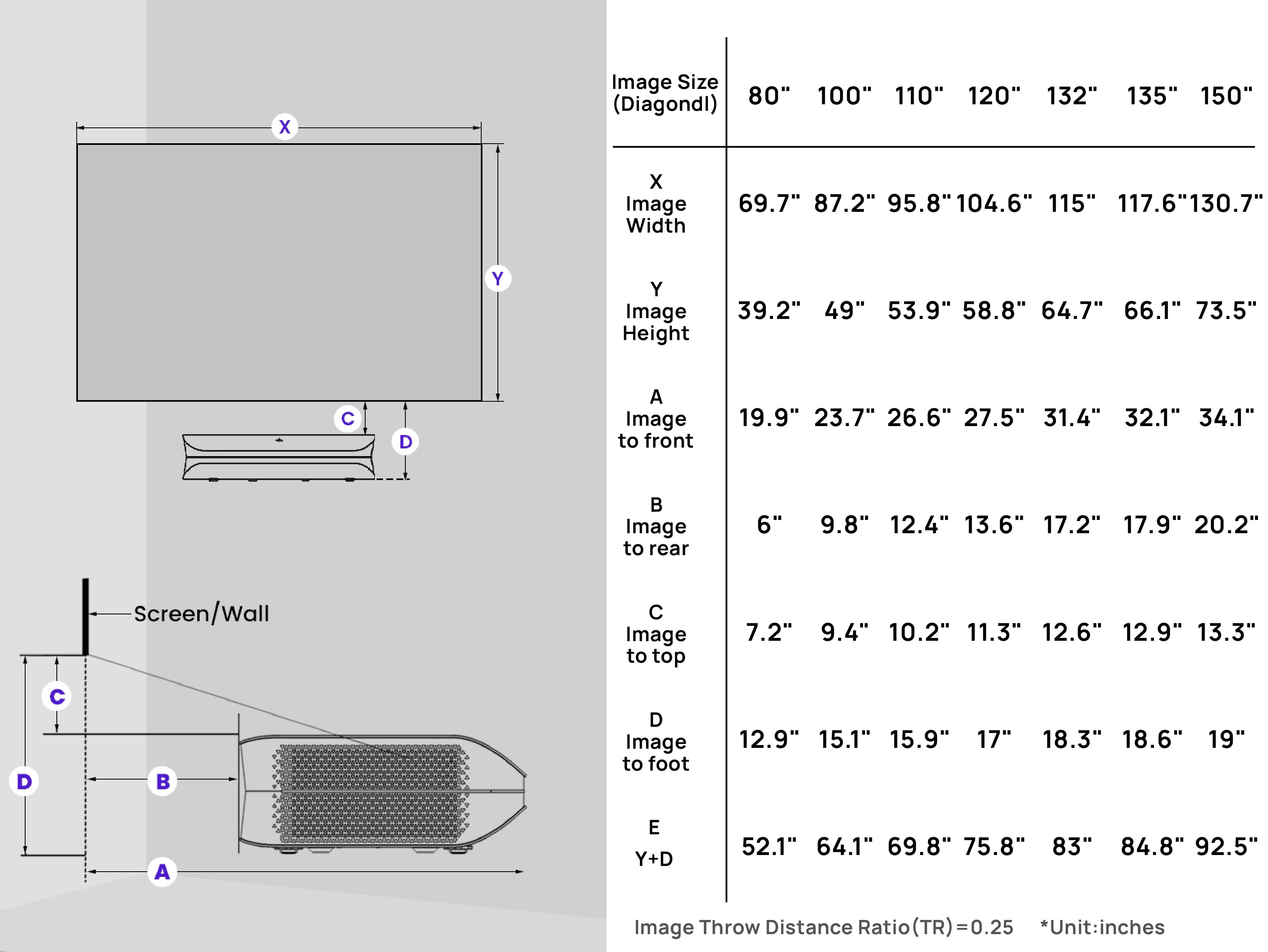 100''-120'' Fresnel Daylight ALR Screen